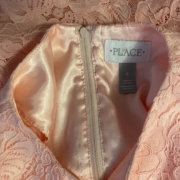 Powder pink lace toddler dress - Picture 9 of 9